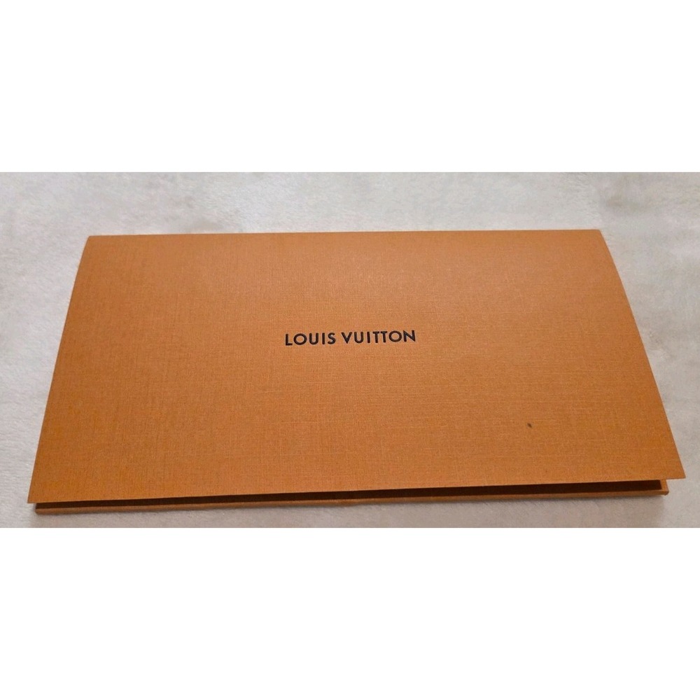 Authentic LOUIS VUITTON Orange Envelope Card Receipt Holder 9x4.5. Empty